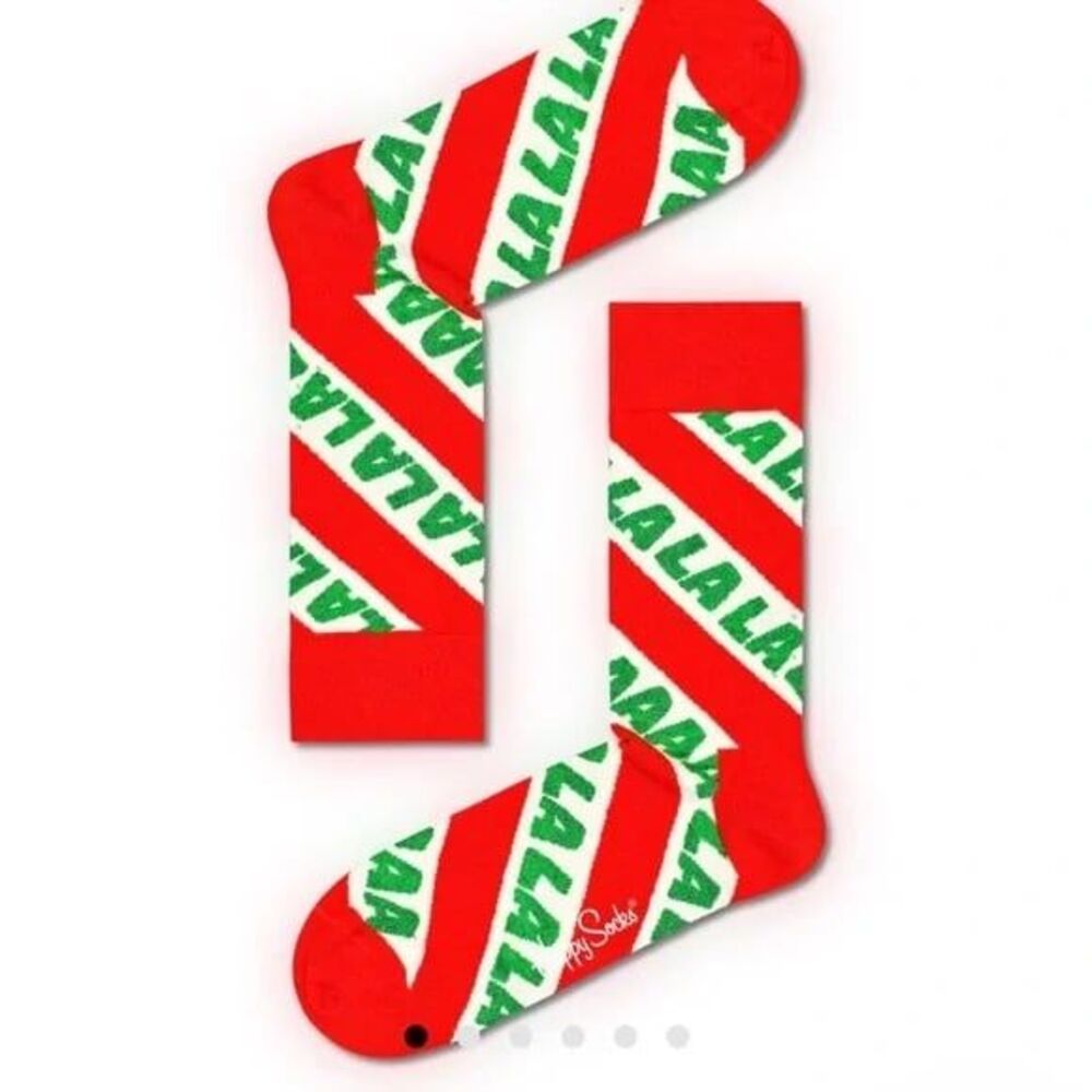 Happy Socks Christmas Fa La La La Sock NWT